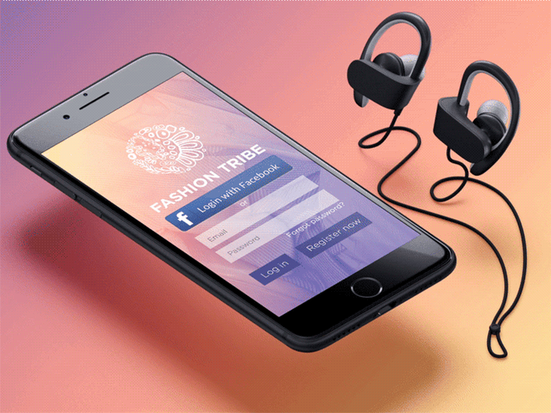 Fashion Tribe - Log In Screen fashion log in sign up ui ui ux ui ux design ui animation ux design
