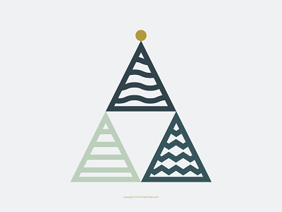 Christmas Tree christmas christmas card flat flat design icon minimal minimal art repetition three tree triangle