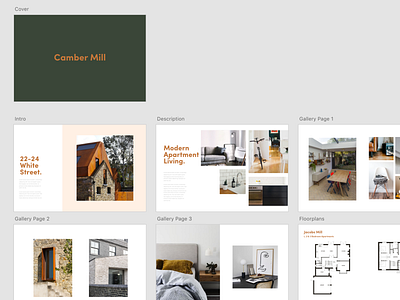 Camber Mill design flat minimal typography