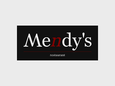 Mendy's Restaurant affinity designer logo logo design mendys seinfeld typography