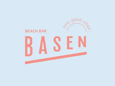 Basen - Beach Bar bar beach beach bar brand branding drinks event fun illustration logo logotype nature party pool pool party sun tropical typography vector
