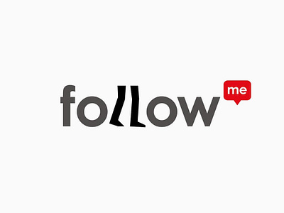 follow wordmark clean design feet flat follow follow me illustration logo simple typography vector walk wordmark