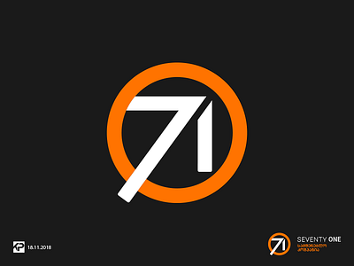 Seventy One branding illustration logo symbol typography