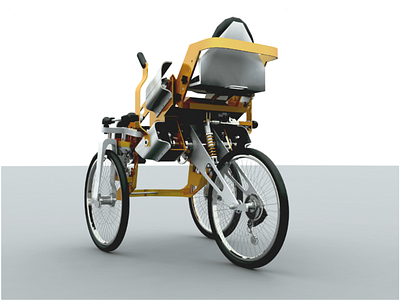 Trike prototype render 3d 3d model 3d render 3dstudio product design prototyping