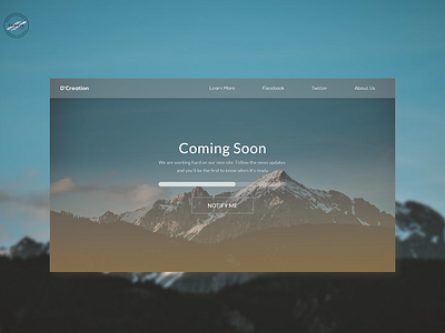 Coming Soon Landing Page ui uidesign