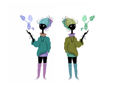 Lettuce Ladies doodle illustration nature nature illustration sketch women