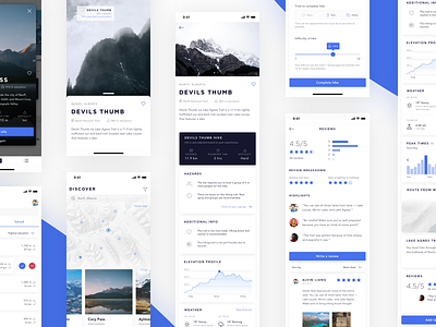Atlas app ar design hiking mobile mountains product design ui ux