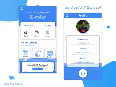 Londree UI Concept app branding design flat illustration illustrator ios minimal typography ui ux web