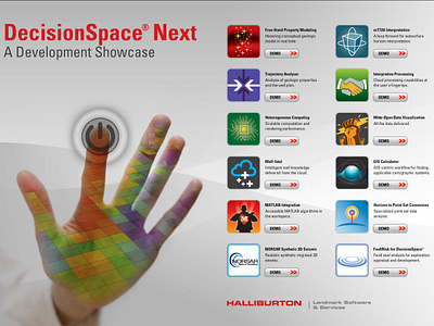 Halliburton DecisionSpace Next Menu Screen interactive design interface design multimedia