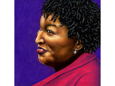 Stacey Abrams art drawing georgia democrats illustration illustration art pastel politics portrait art portraits stacey abrams