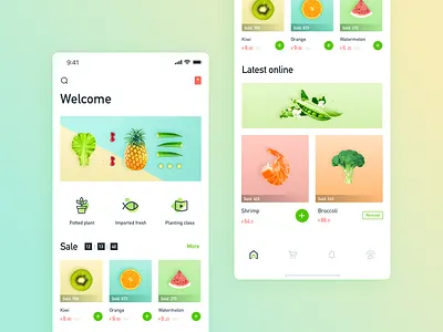 Food App app design interface sketch ui