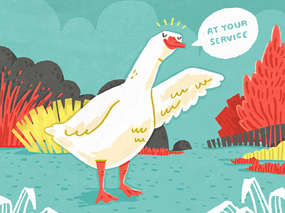 Sir Goose childrens book illustration digital illustration illustration