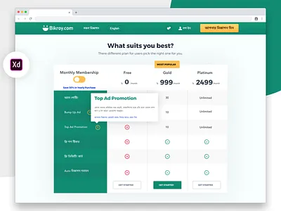 Pricing Plan - Redesigned branding business design money plan pricing table typography ui ux web
