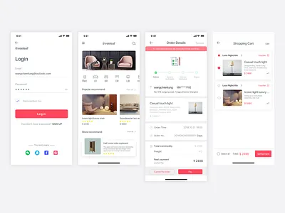online furniture mall app design ui