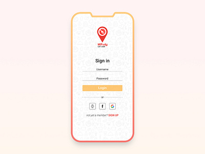 Sign In for an upcoming App sign in sign in form sign in page signin ui ux ui app ui deisgn uidesigner