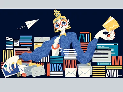 Quartz at Work branding careering character design color combination design editoral employee employer illo illustrated illustration illustrator interface magazine quartz ui user experience web illustration work