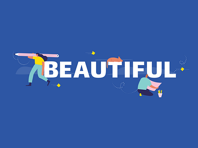 Beautiful beautiful build design illustration team vector web webbanner work