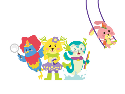 KuBisa Character animal character character flat design illustration
