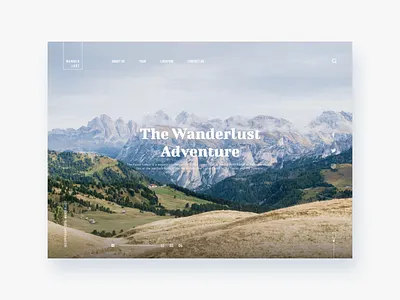 The Wanderlust - Daily Ui 03 clean daily ui landing page ui design webdesign website