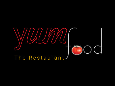 Yum Food Logo branding creative design food illustration logo restaurant typography vector