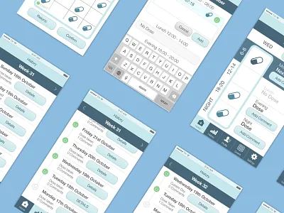 Pill Organiser App branding design digital drawing graphic design health health app logo sketch sketchapp ui ux