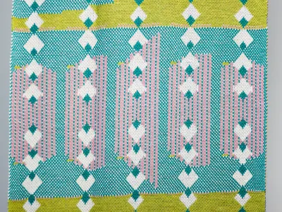 Textile Data climate climate change colorful data data visualization future infographic information visualization knitting process scenarios small multiples tapestry visualization visualizations weaving