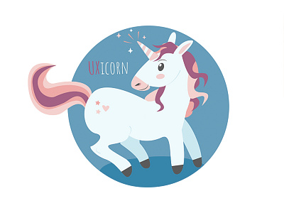 Uxicorn animals illustration sticker design unicorn