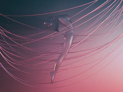 rise/2. 3d 3d art 3dart 3ddesign abtract cgi colorful colorful design digitalart female geometry illustration power power lines reflection render shapes surrealism texture triangles