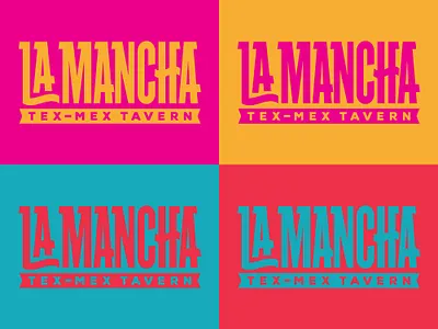 La Mancha Tex-Mex Tavern logo branding design illustration lettering logo type typography