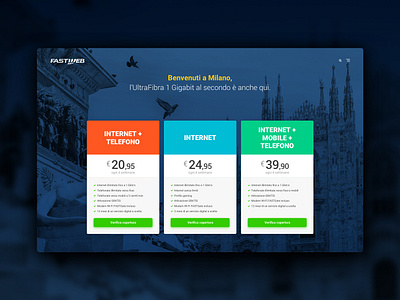 Fastweb | Pricing Tables design landing ui ux web