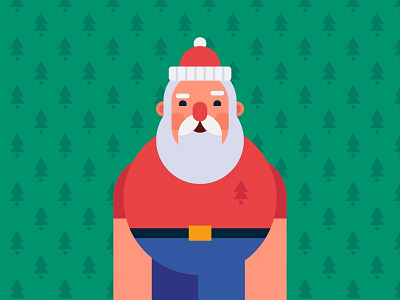 Happy B Day Santa character christmas flat ildanflash illustration newyear santa