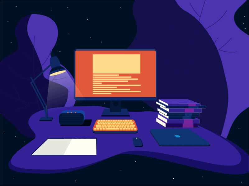 D001-My workstation 动画 插图 设计