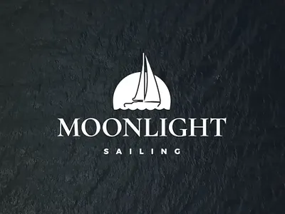 Moonlight Sailing branding design graphic identity logo minimal norway sailing vector