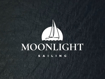 Moonlight Sailing branding design graphic identity logo minimal norway sailing vector