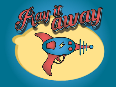 Ray it away blue cologne conceptart design flash futureweapons grafikdesign illustration illustrator logo mikasalentiny ray ray gun raygun retro retrodesign salentiny typography vector weapon