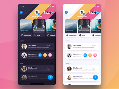 Messenger mobile app design animation animation app app design avatar bubble design friends icon ios mobile mobile app design profile sidebar sidemenu social srory storys ui ux