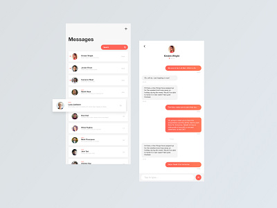 Messanger App animation app dailyui design interaction interface messanger ui uidesign ux website