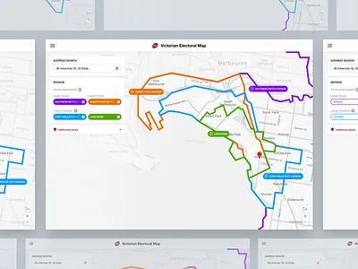 Victorian Electoral Map boundary card colour election interactive interactive map label