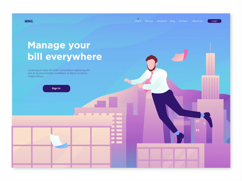 Billing management web header animation billing dashboard header header illustration illustration management webheader