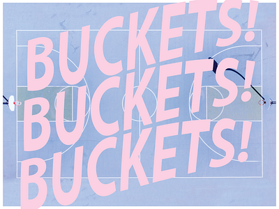 what up dribble ! buckets debut design flat illustration type type art typography