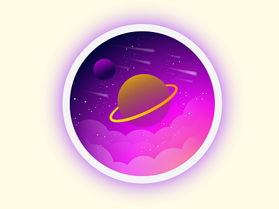 Space in a Bubble design gradient graphic art illustration illustrator rebound rebounds space
