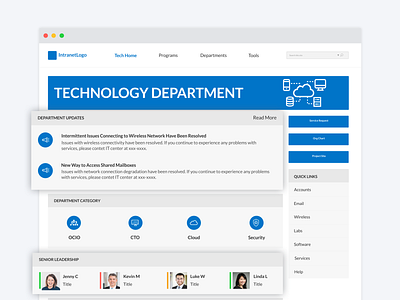 Intranet UI ui design