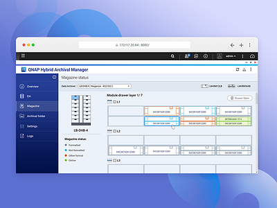 Hybrid Archival Manager backup migration nas web