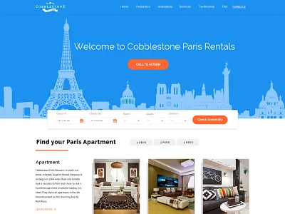 Cobblestone Paris Rentals New design