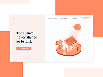 Solar Energy Landing Page collectui concept design illustration landing landing page orange solar panel ui uidesign