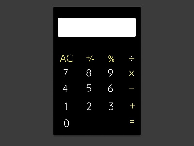 Daily 004 Caculator dailyui dark gray design simple ui