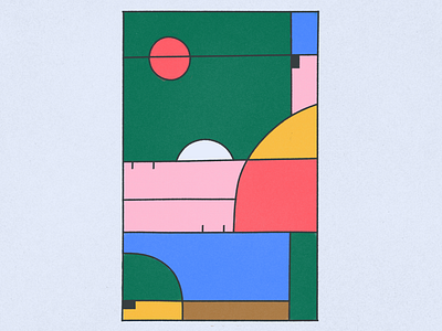 sports court one abstract collage color colorful court design geometric illustration lines pattern shapes sports sports court
