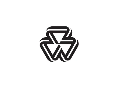 Three Triangles bold design circles line logo mark modern monochrome symbol triangles vector vector729