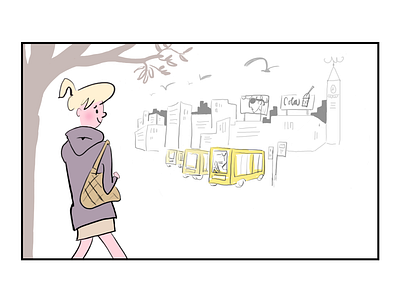 Commute article bookillustration comics illustration. magazine