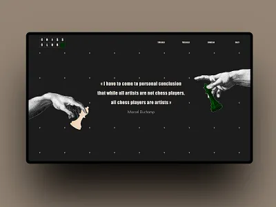 Chess Club Website art banner chess collage design graphic desgin layout typography web website